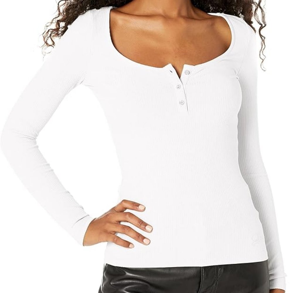 Apostrophe NEW Sweetheart Neck Top Jewel Button Sweater Cotton Angora NWT Womens